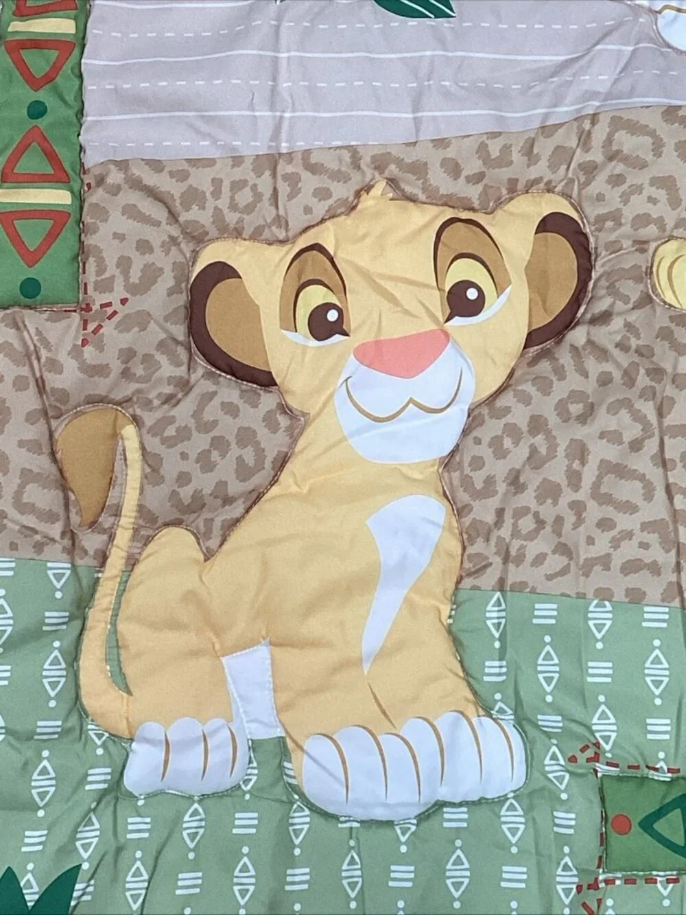 Disney Baby Lion King Simba Crib Comforter Reversible Blanket 32”x42” Wall Hang